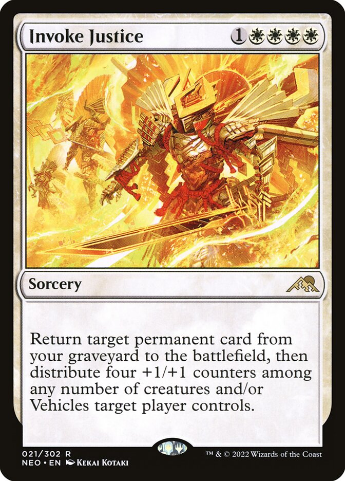 Invoke Justice 21 (Kamigawa: Neon Dynasty)  - Foil | Good Games Morley