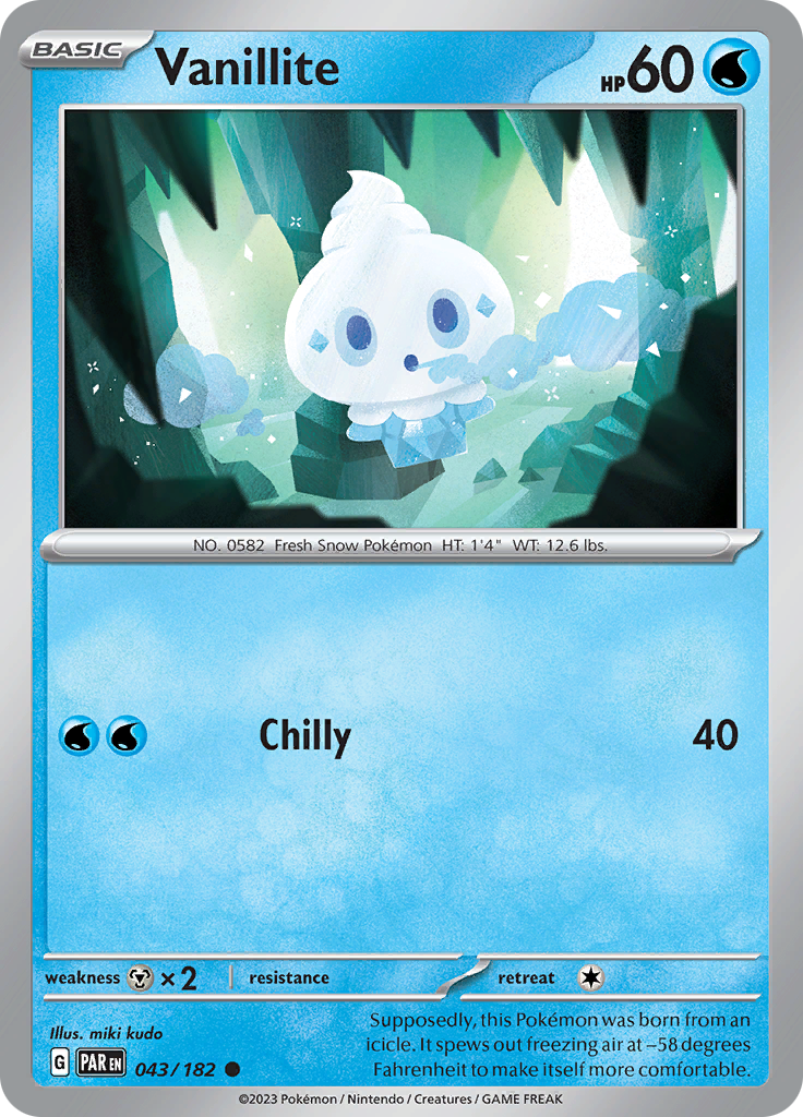 Vanillite (043/182) [Scarlet & Violet: Paradox Rift] | Good Games Morley