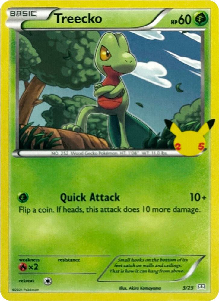 Treecko 003/025 (McDonald's 25th Anniversary Promos)  - Holofoil | Good Games Morley