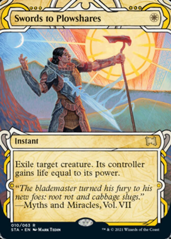 Swords to Plowshares (Foil Etched) [Strixhaven: School of Mages Mystical Archive] | Good Games Morley