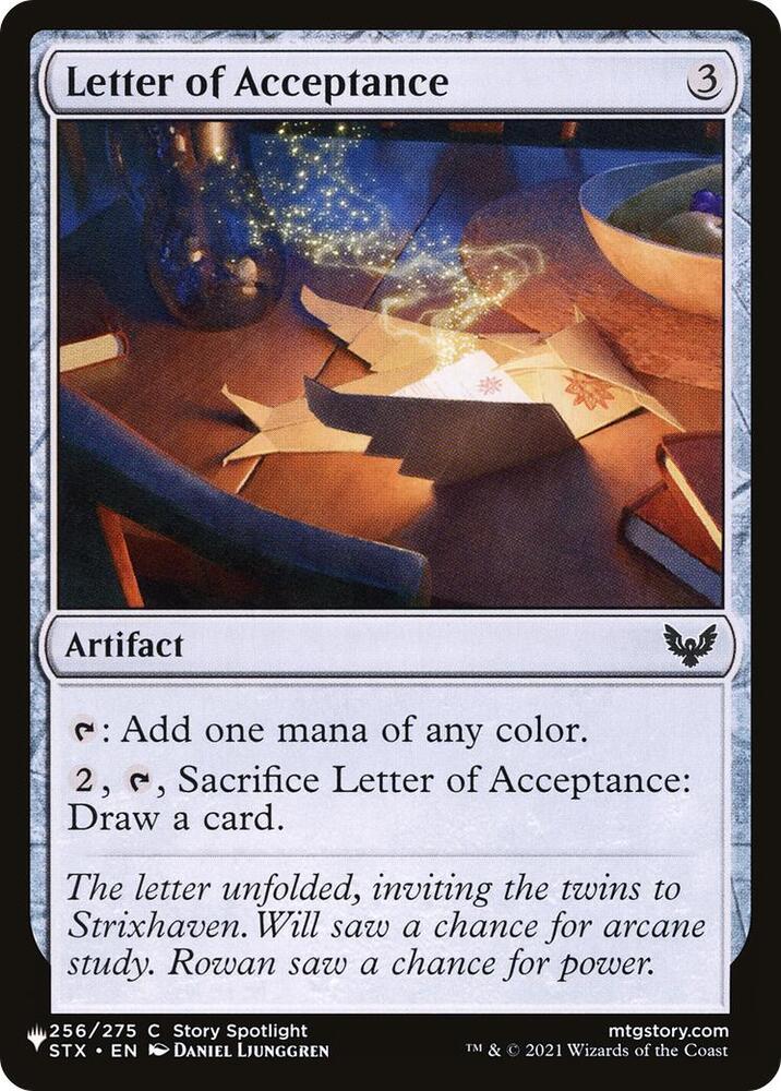Letter of Acceptance STX-256/5075 (The List Reprints)  | Good Games Morley