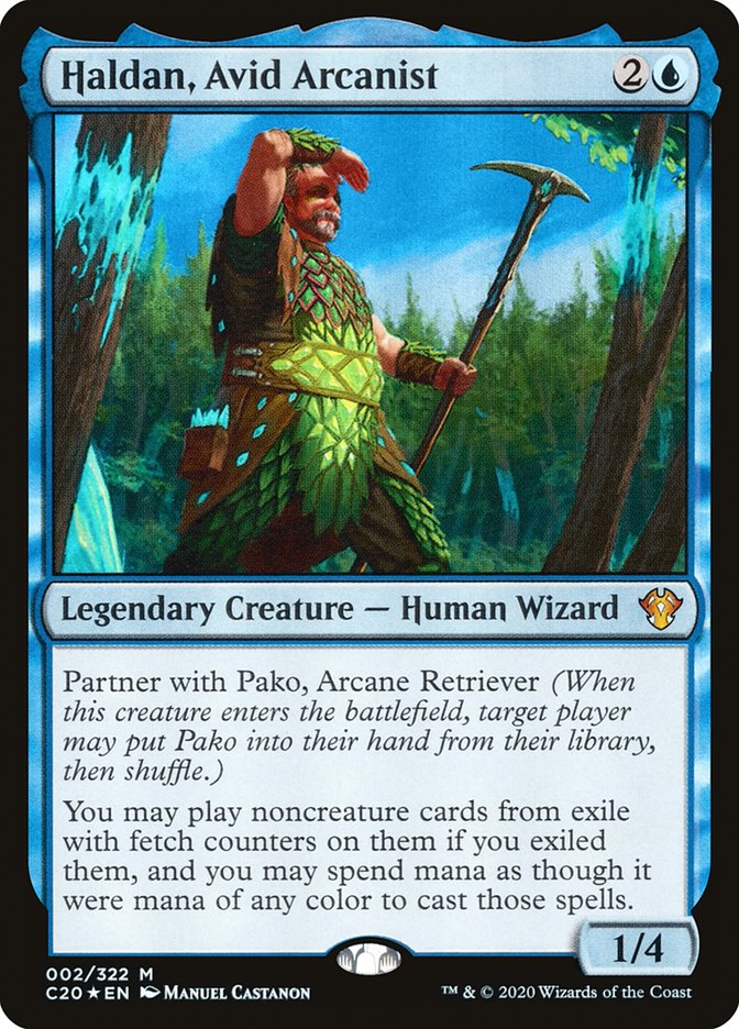 Haldan, Avid Arcanist 2/322 (Commander 2020)  - Foil | Good Games Morley