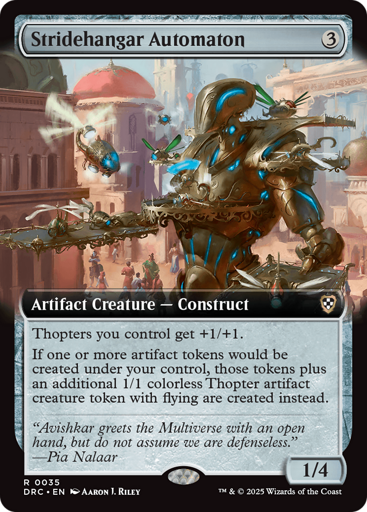 Stridehangar Automaton (Extended Art) [Aetherdrift Commander] | Good Games Morley