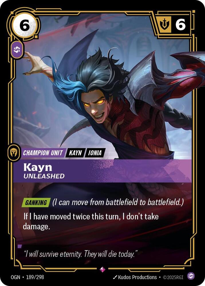 Kayn - Unleashed 189/298 (Origins)  - Foil | Good Games Morley