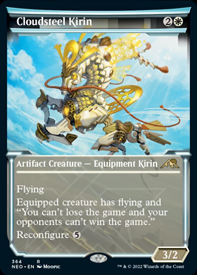 Cloudsteel Kirin (Showcase Soft Glow) [Kamigawa: Neon Dynasty] | Good Games Morley