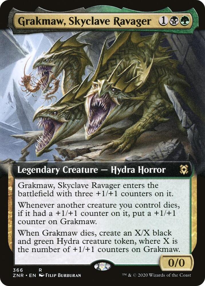 Grakmaw, Skyclave Ravager 366/280 (Zendikar Rising)  - Extended Art Foil | Good Games Morley