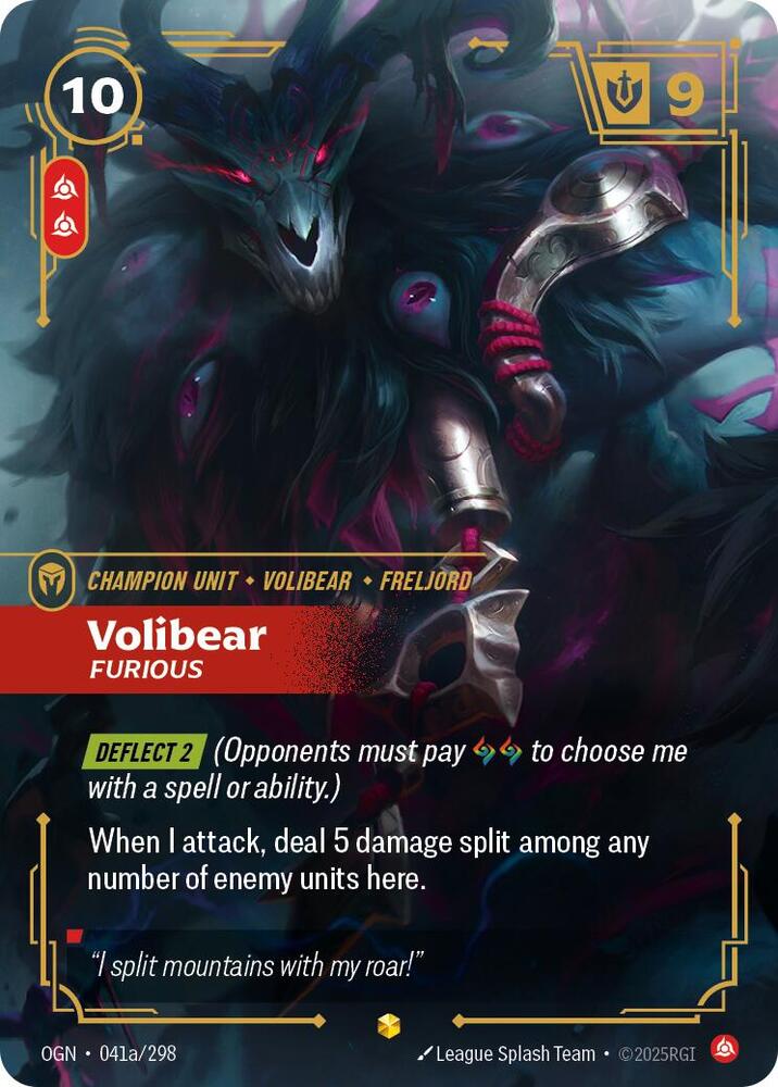 Volibear - Furious 041a/298 (Origins)  - Foil | Good Games Morley