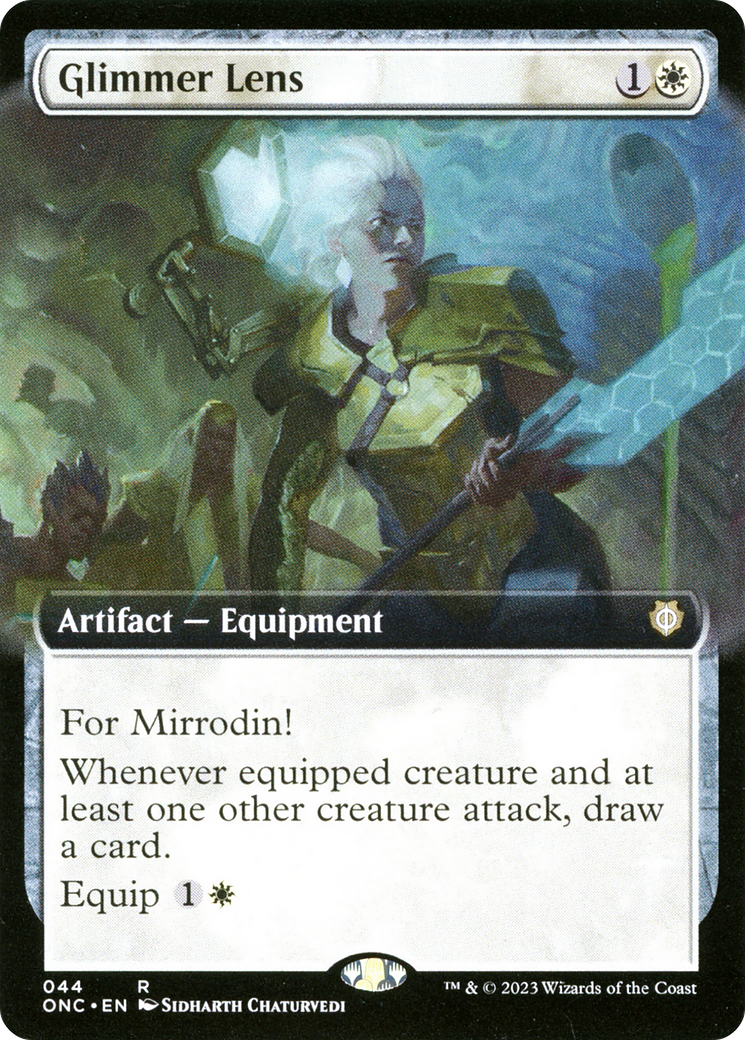Glimmer Lens (Extended Art) [Phyrexia: All Will Be One Commander] | Good Games Morley