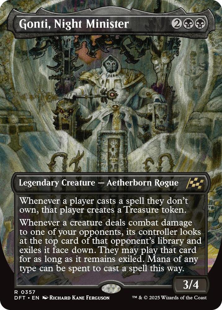 Gonti, Night Minister 357/291 (Aetherdrift)  - Borderless Foil | Good Games Morley