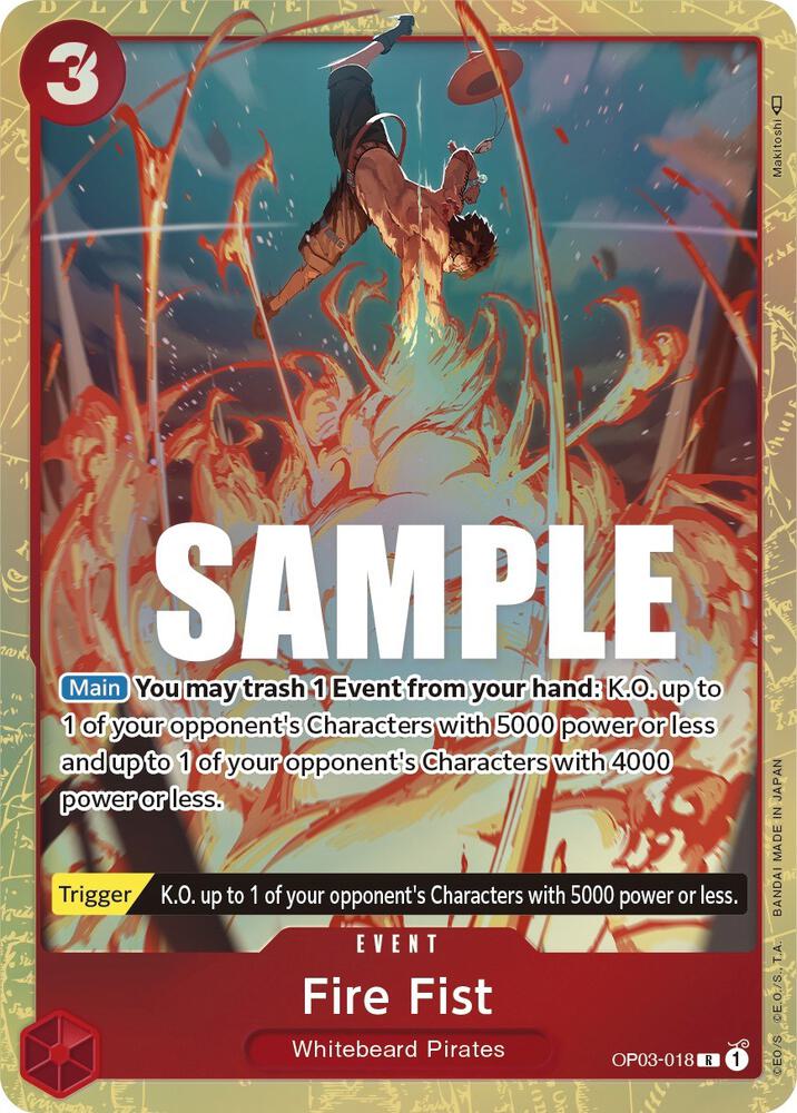 Fire Fist OP03-018 (Pillars of Strength)  - Alternate Art Foil | Good Games Morley