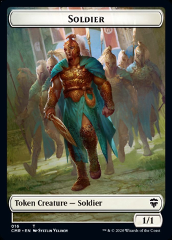 Cat // Soldier Double-Sided Token [Commander Legends Tokens] | Good Games Morley