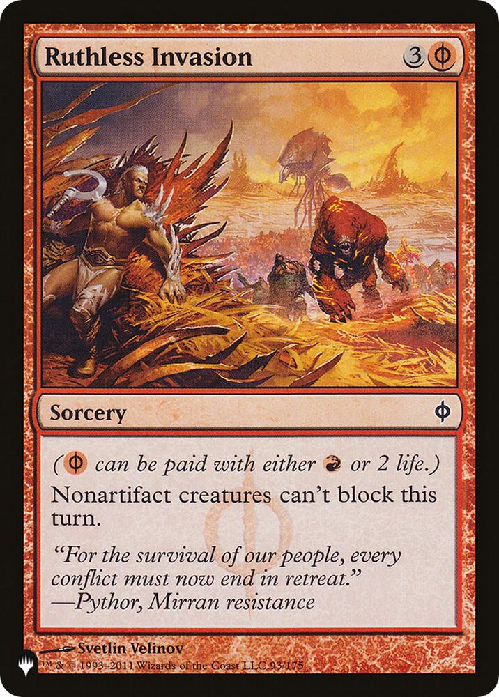 Ruthless Invasion NPH-93/5075 (The List Reprints)  | Good Games Morley
