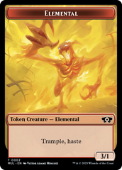 Elemental (2) // Teferi Akosa of Zhalfir Emblem Double-Sided Token [March of the Machine Tokens] | Good Games Morley
