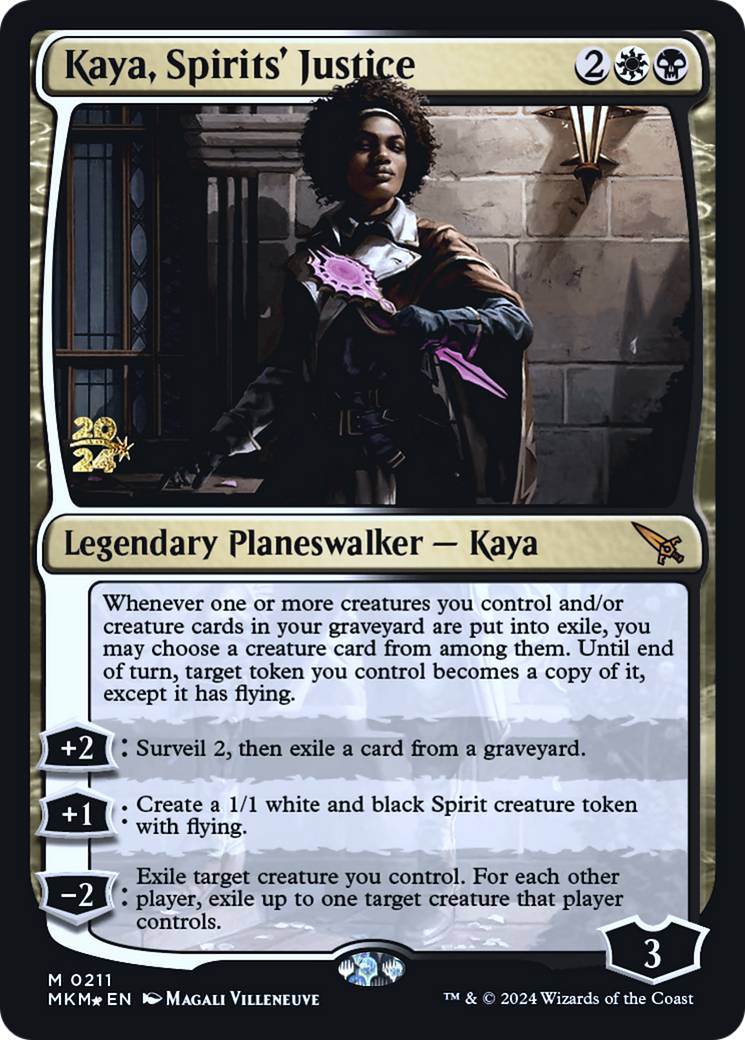Kaya, Spirits' Justice [Murders at Karlov Manor Prerelease Promos] | Good Games Morley