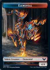 Elemental // Lukka, Wayward Bonder Emblem Double-Sided Token [Strixhaven: School of Mages Tokens] | Good Games Morley