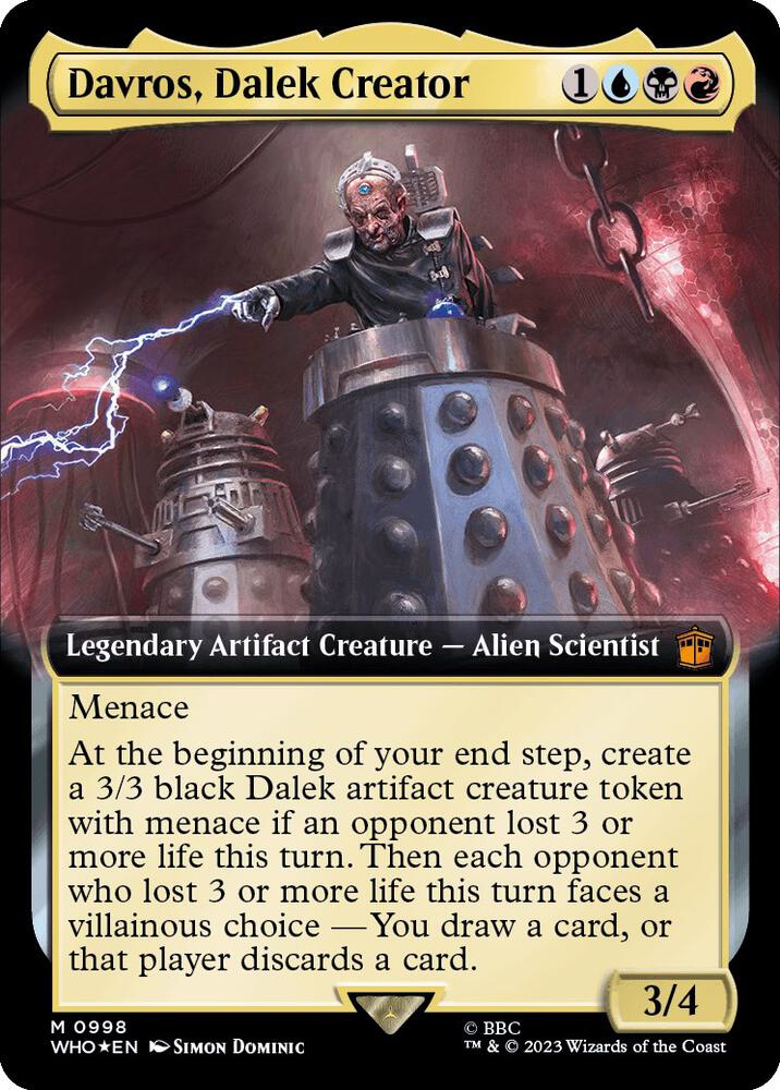 Davros, Dalek Creator 998/331 (Universes Beyond: Doctor Who)  - Extended Art Surge Foil | Good Games Morley