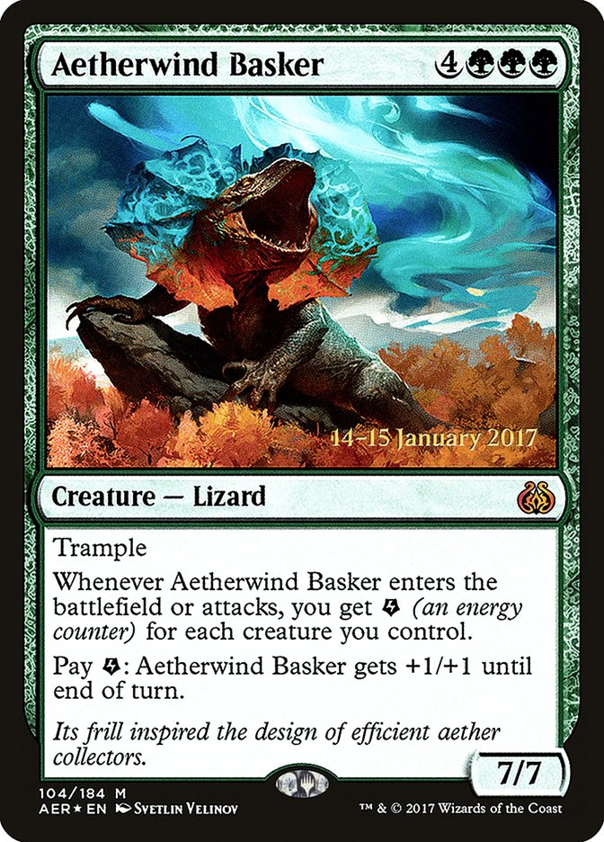 Aetherwind Basker [Aether Revolt Prerelease Promos] | Good Games Morley