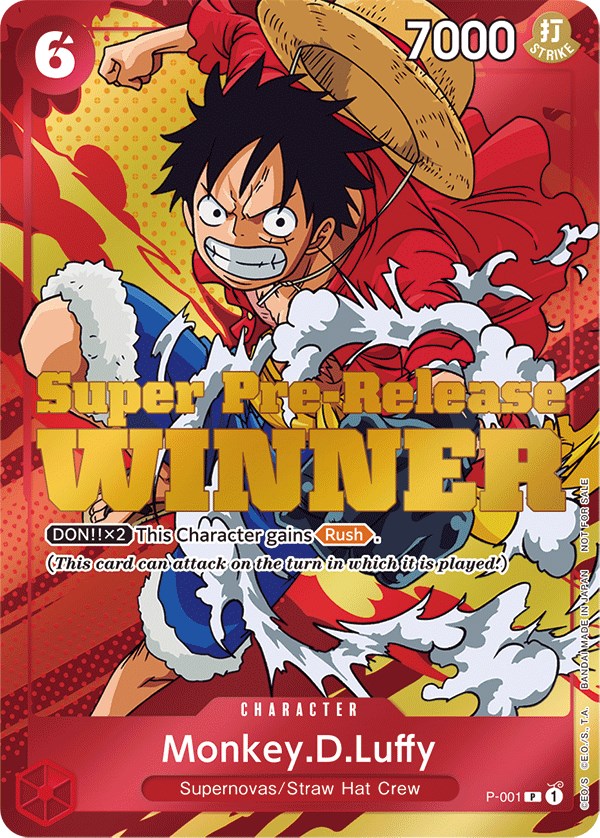 Monkey.D.Luffy (Super Pre-Release) [Winner] [One Piece Promotion Cards] | Good Games Morley