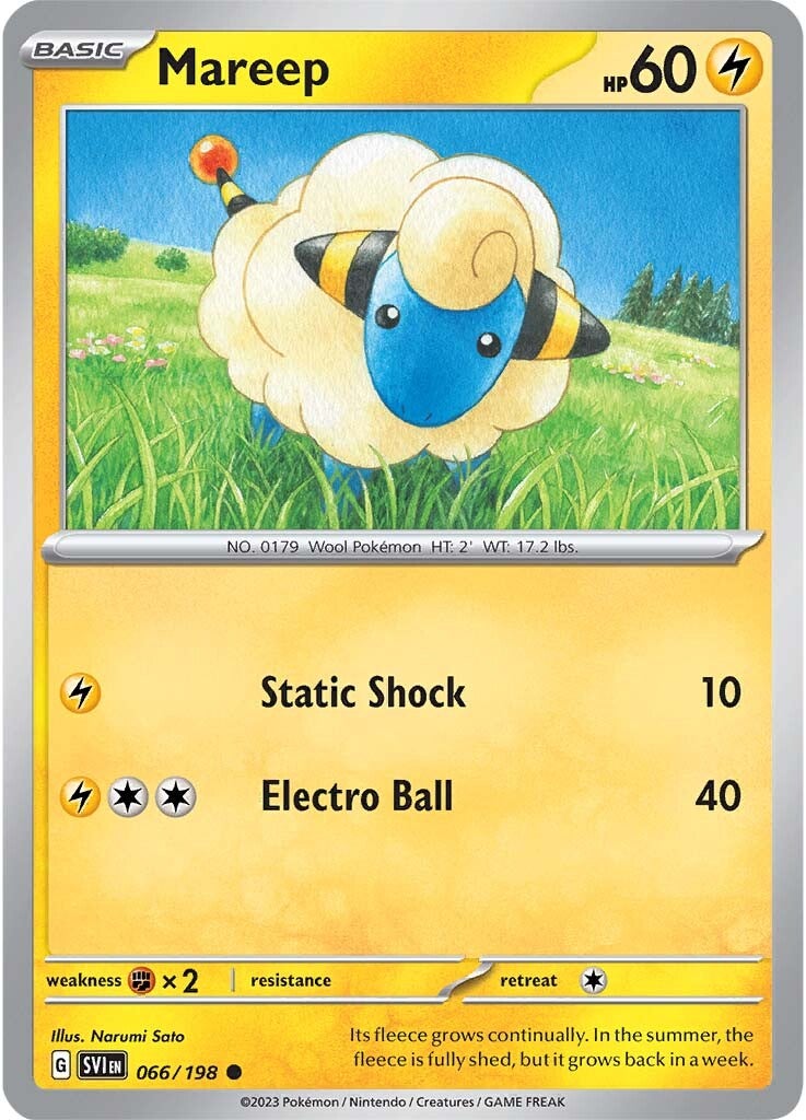 Mareep (066/198) [Scarlet & Violet: Base Set] | Good Games Morley