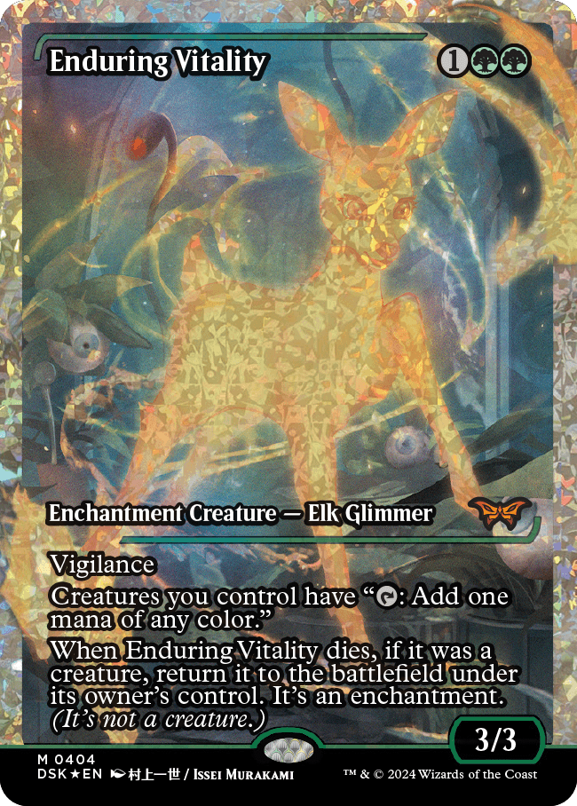 Enduring Vitality (Japan Showcase Fracture Foil) [Duskmourn: House of Horror] | Good Games Morley