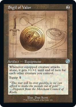 Sigil of Valor Schematic 116 (The Brothers' War: Retro Frame Artifacts)  - Foil | Good Games Morley