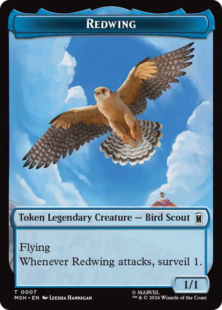 Redwing // Zabu Double-Sided Token [Marvel Super Heroes Tokens] | Good Games Morley