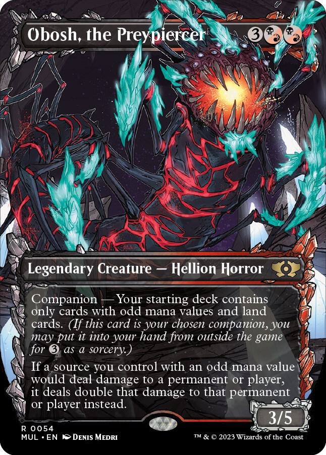 Obosh, the Preypiercer 54/65 (March of the Machine: Multiverse Legends)  - Borderless Foil | Good Games Morley