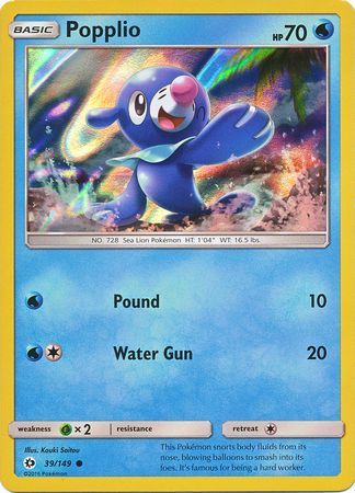 Popplio (39/149) (Water Web Holo) [Sun & Moon: Base Set] | Good Games Morley