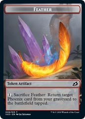 Feather // Human Soldier (003) Double-Sided Token [Ikoria: Lair of Behemoths Tokens] | Good Games Morley