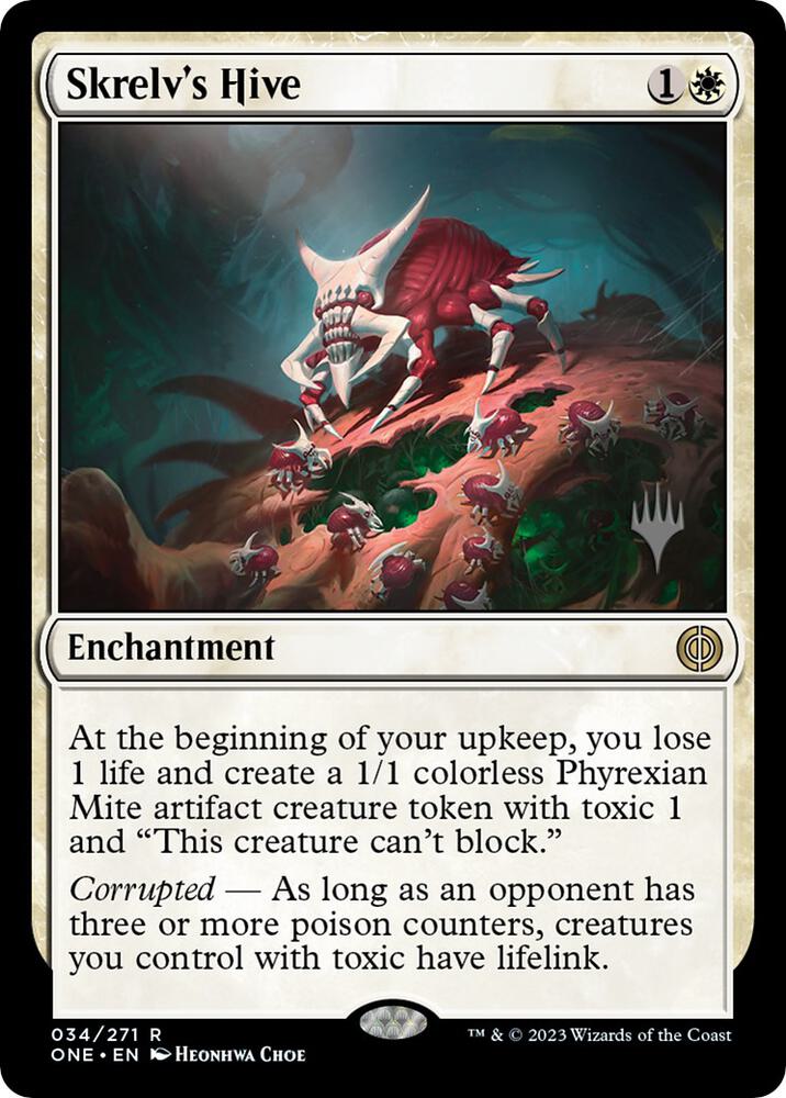 Skrelvs Hive 34p/160 (Promo Pack: Phyrexia: All Will Be One)  - Foil | Good Games Morley
