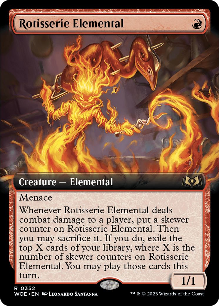 Rotisserie Elemental (Extended Art) [Wilds of Eldraine] | Good Games Morley