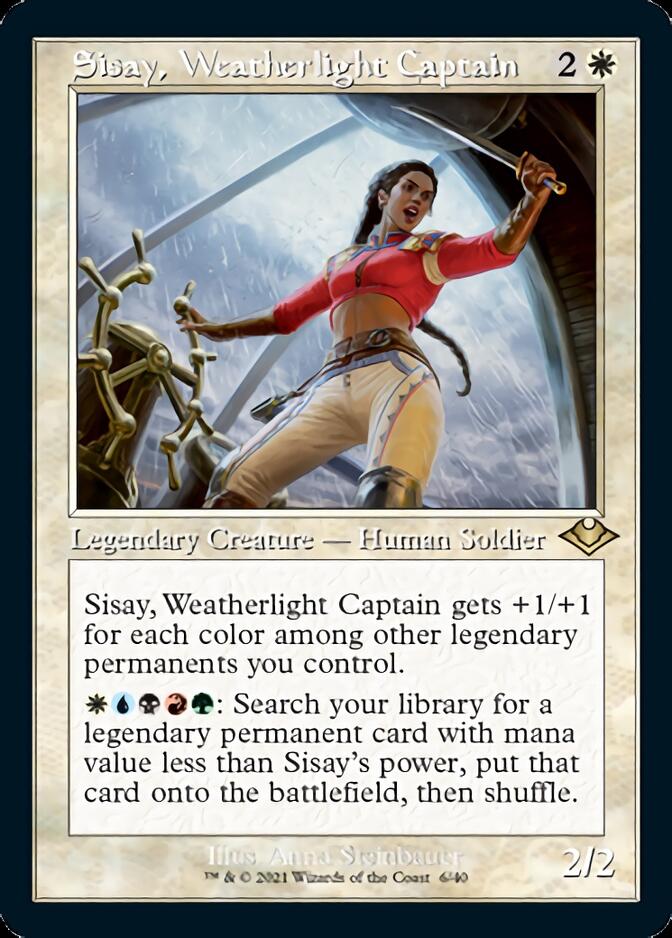 Sisay, Weatherlight Captain (Retro Foil Etched) [Modern Horizons] | Good Games Morley