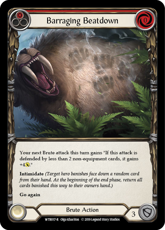 Barraging Beatdown (Red) [WTR017-R] (Welcome to Rathe)  Alpha Print Rainbow Foil | Good Games Morley
