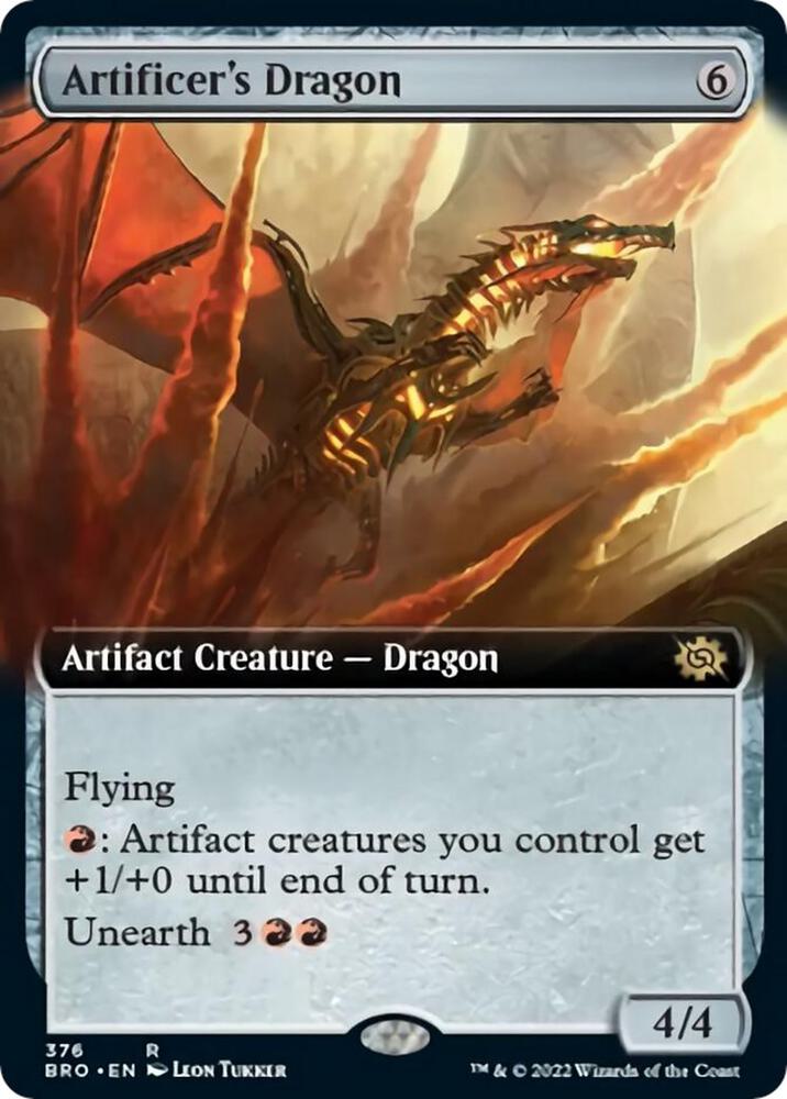 Artificers Dragon Extended Art 376/287 (The Brothers' War)  | Good Games Morley