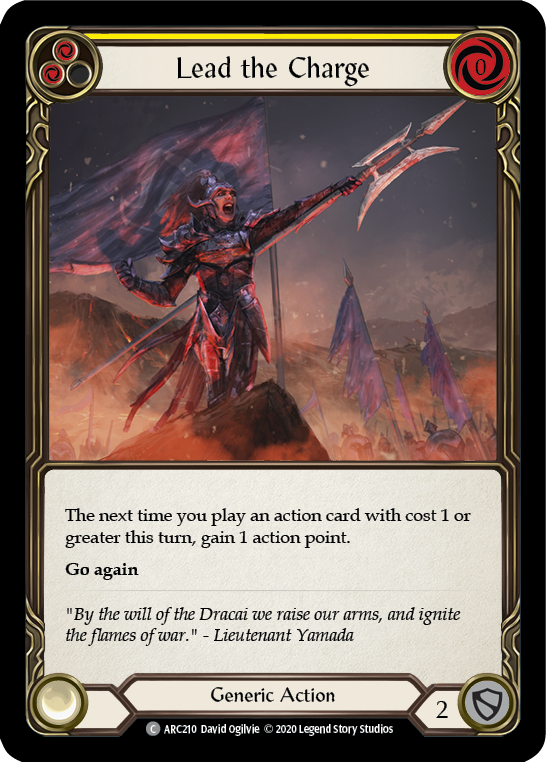 Lead the Charge (Yellow) [U-ARC210] (Arcane Rising Unlimited)  Unlimited Rainbow Foil | Good Games Morley
