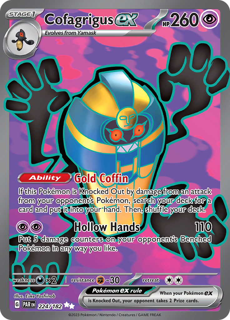 Cofagrigus ex (224/182) [Scarlet & Violet: Paradox Rift] | Good Games Morley