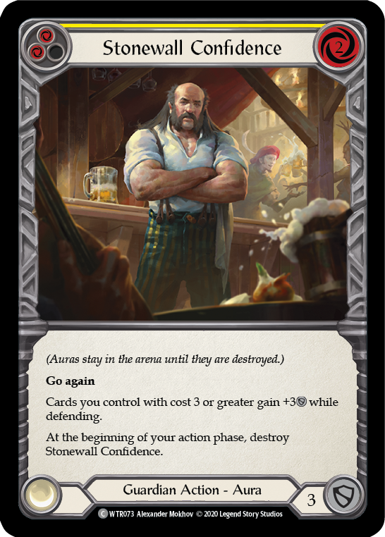 Stonewall Confidence (Yellow) [U-WTR073] (Welcome to Rathe Unlimited)  Unlimited Rainbow Foil | Good Games Morley