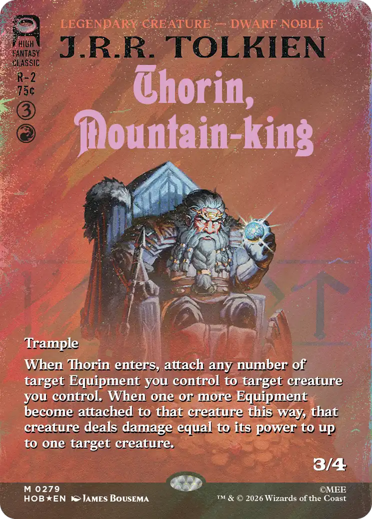Thorin, Mountain-king (Borderless) (Surge Foil) [The Hobbit] | Good Games Morley