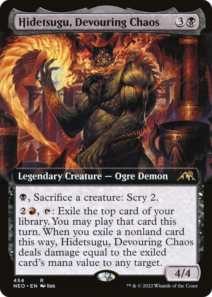 Hidetsugu, Devouring Chaos 454/302 (Kamigawa: Neon Dynasty)  - Extended Art | Good Games Morley