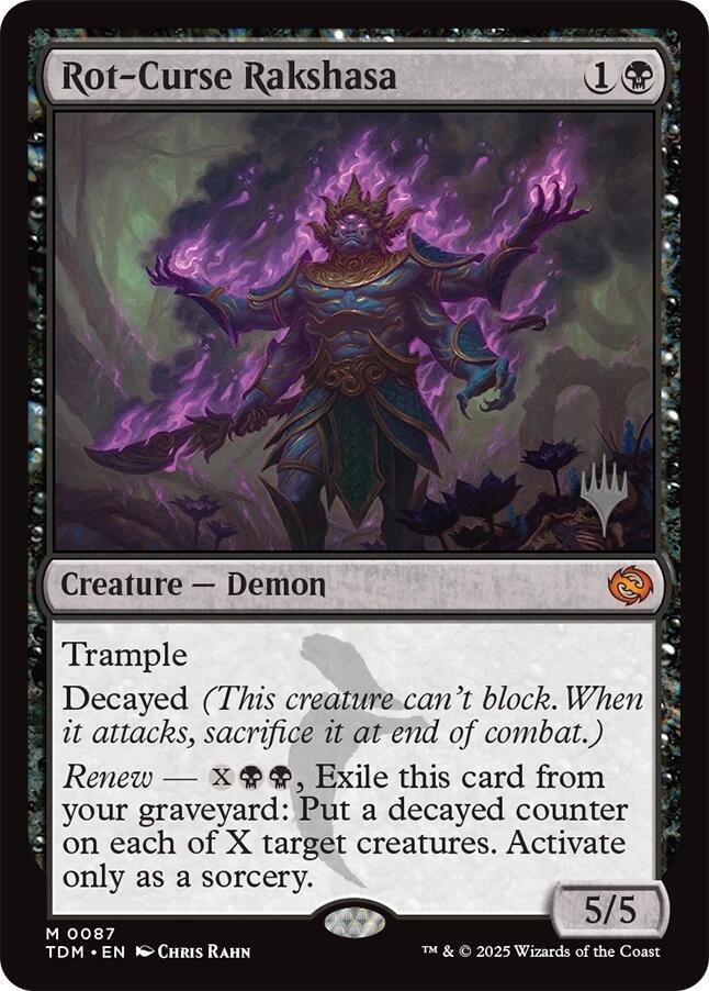 Rot-Curse Rakshasa 87 (Promo Pack: Tarkir: Dragonstorm)  - Foil | Good Games Morley