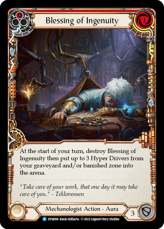 Blessing of Ingenuity (Red) [DYN098] (Dynasty)  Rainbow Foil | Good Games Morley