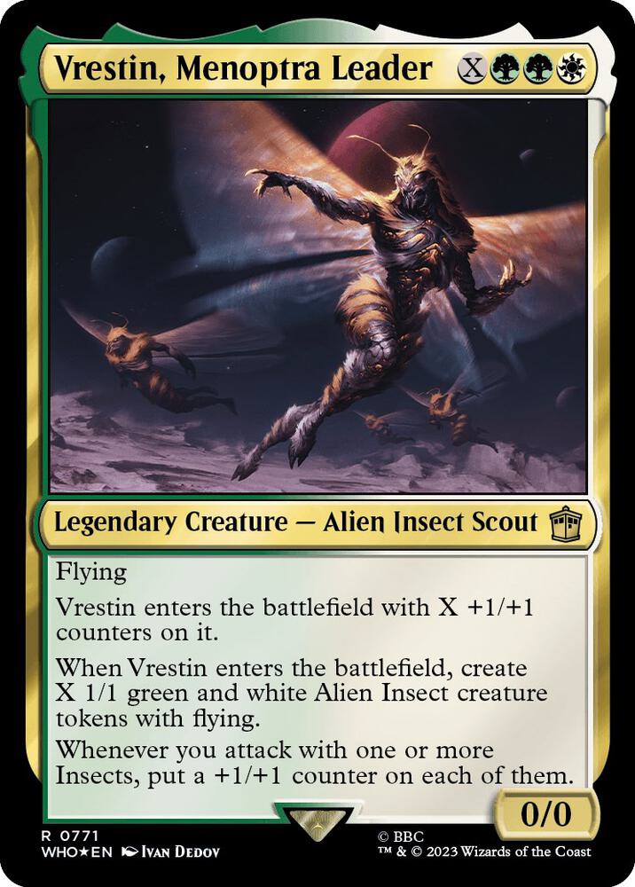 Vrestin, Menoptra Leader 771/331 (Universes Beyond: Doctor Who)  - Surge Foil | Good Games Morley