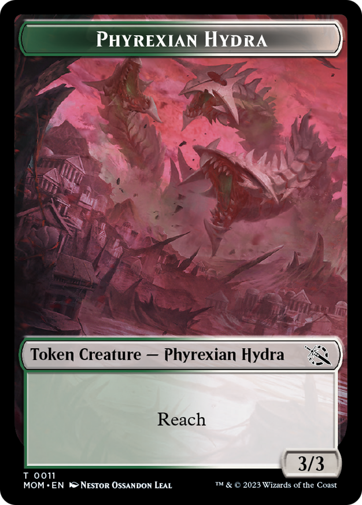 Warrior // Phyrexian Hydra (11) Double-Sided Token [March of the Machine Tokens] | Good Games Morley