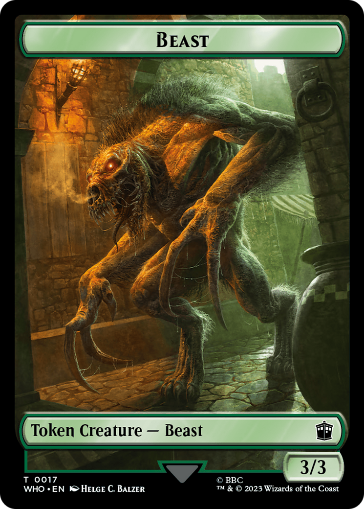 Fish // Beast Double-Sided Token [Doctor Who Tokens] | Good Games Morley
