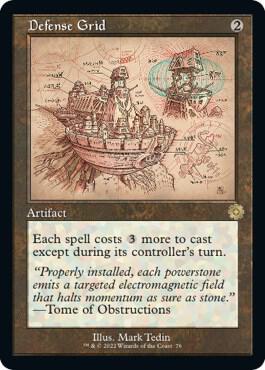 Defense Grid Schematic 76/63 (The Brothers' War: Retro Frame Artifacts)  - Foil | Good Games Morley