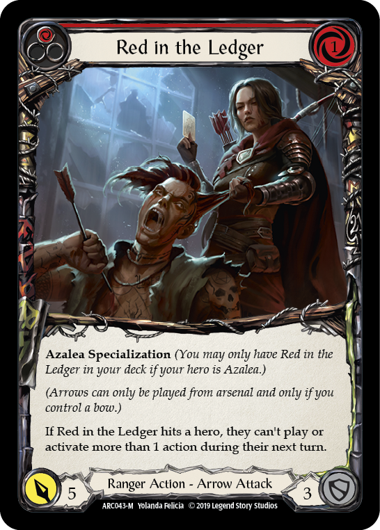Red in the Ledger [ARC043-M] (Arcane Rising)  1st Edition Normal | Good Games Morley
