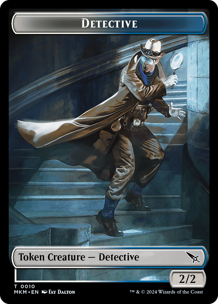 Detective // Human Double-Sided Token [Murders at Karlov Manor Tokens] | Good Games Morley
