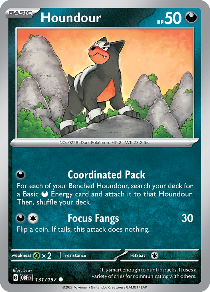 Houndour (131/197) [Scarlet & Violet: Obsidian Flames] | Good Games Morley