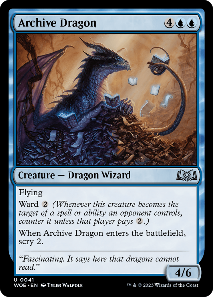 Archive Dragon [Wilds of Eldraine] | Good Games Morley