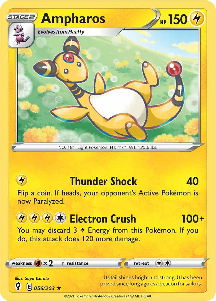 Ampharos (056/203) [Sword & Shield: Evolving Skies] | Good Games Morley